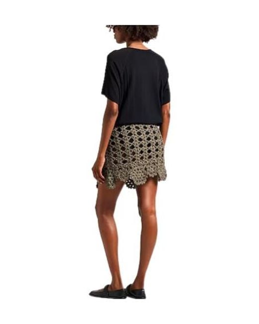 Ganni Gray Metallic Pencil Skirt