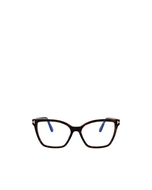 Tom Ford White Eyewear Butterfly Frame Glasses for men
