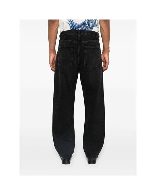 Agolde Black 90's Mid-Waisted Straight-Leg Jeans for men