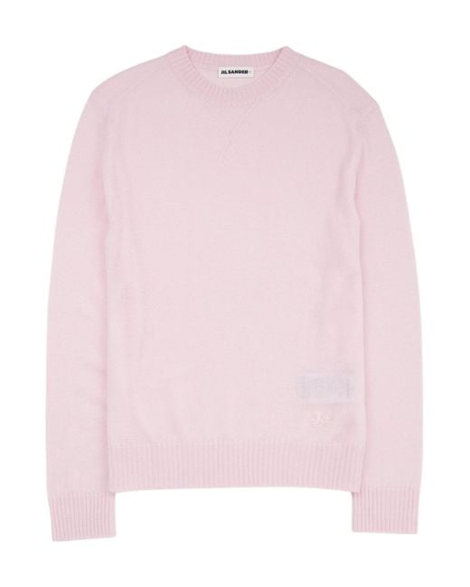 Jil Sander Pink Long-Sleeved Crewneck Jumper for men