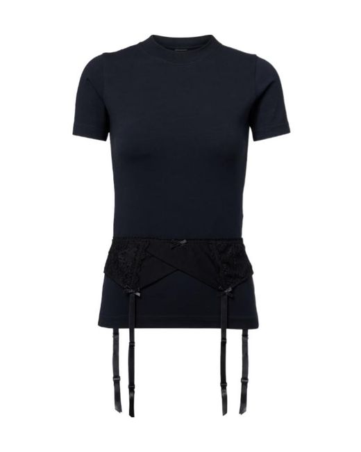 Balenciaga Black Lingerie Cotton-Blend Jersey T-Shirt