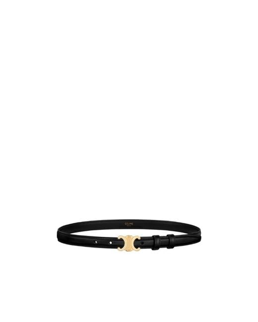 Céline White Triomphe Belt 18Mm