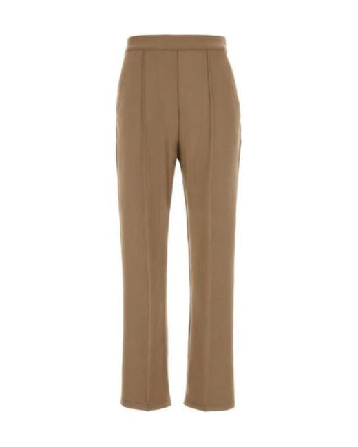 Max Mara Natural Teismo Pleat Detailed Trousers