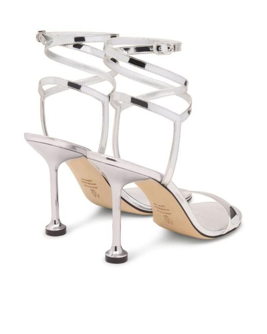 Stuart Weitzman White Nudistini Wrap 100