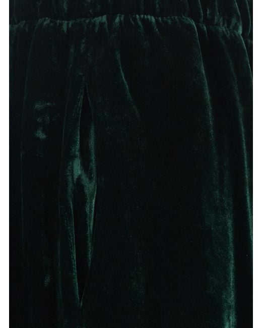 Antonelli Black Fazio Velvet Wide-Leg Pants