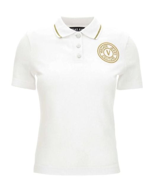 Versace Jeans White Short-Sleeved Polo Shirt
