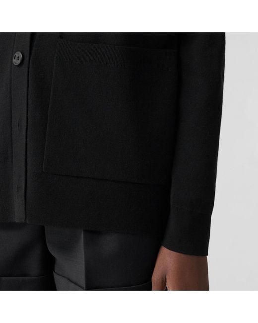Burberry Black V-Neck Button-Fastening Cardigan