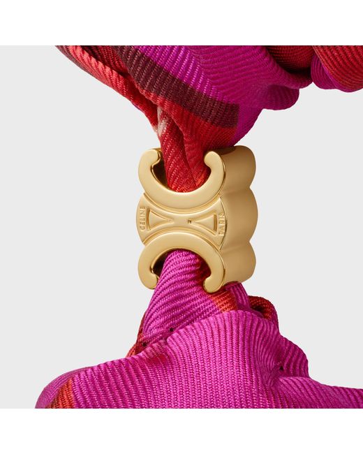 Céline Pink Weaved Ribbons Scrunchy