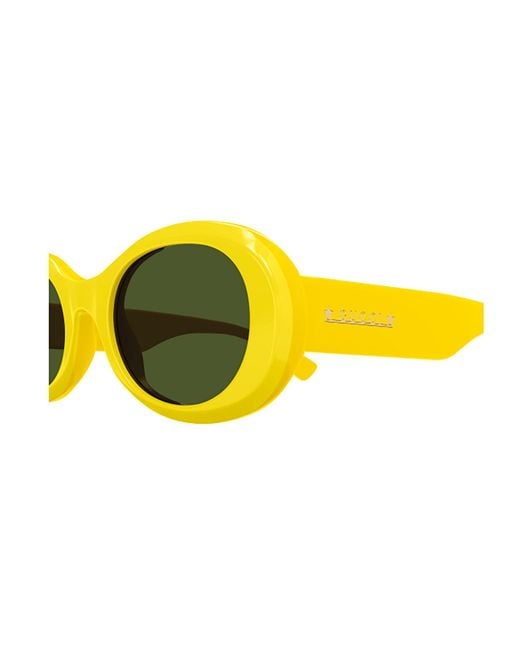 Gucci Yellow Eyewear Oval Frame Sunglasses