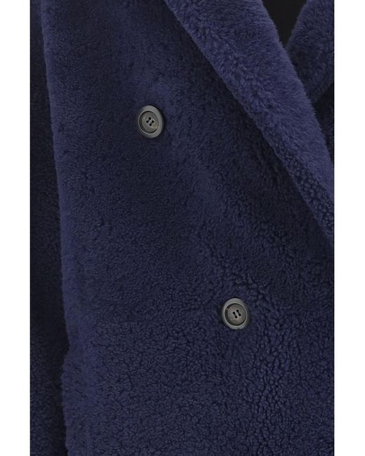 Blancha Blue Double Breasted Coat