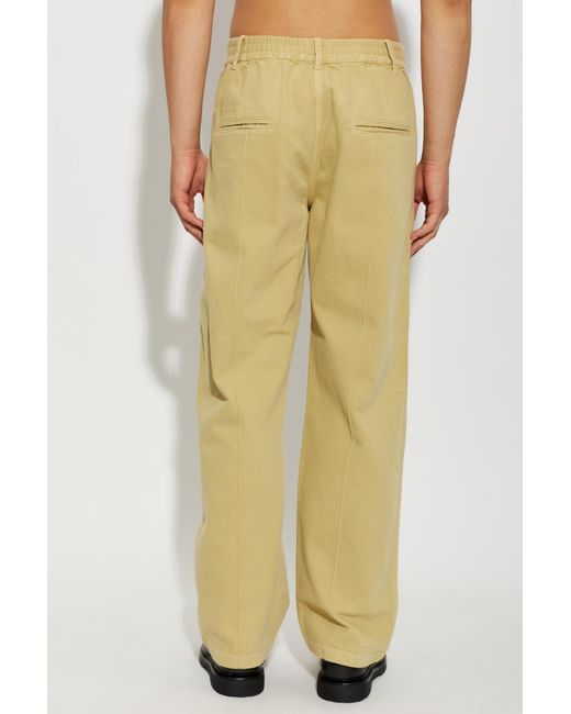 Isabel Marant Yellow Casual Trousers With Belt Loops for men