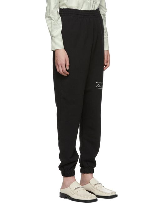 Martine Rose Black Logo Printed Pocketed Track Pants