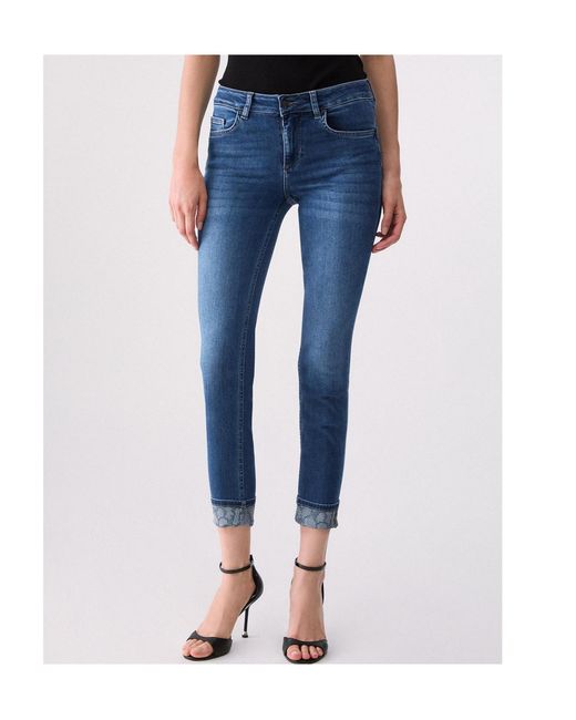 Liu Jo Blue Embellished Skinny Jeans