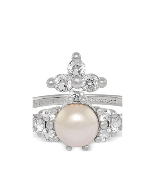 Vivienne Westwood White Spherical Ring
