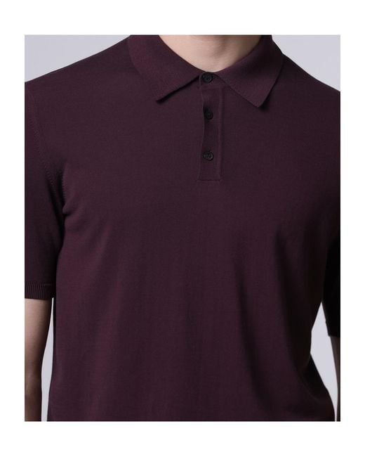 Roberto Collina Purple Mya Knitted Polo Shirt for men