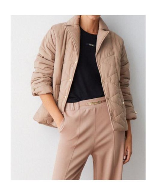 Liu Jo Brown Quilted Belted Jacket