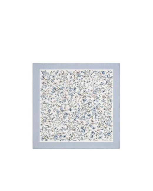 Dior White Millefiori 70 Square Scarf