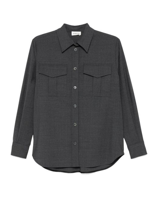 P.A.R.O.S.H. Gray Pocket Buttoned Shirt