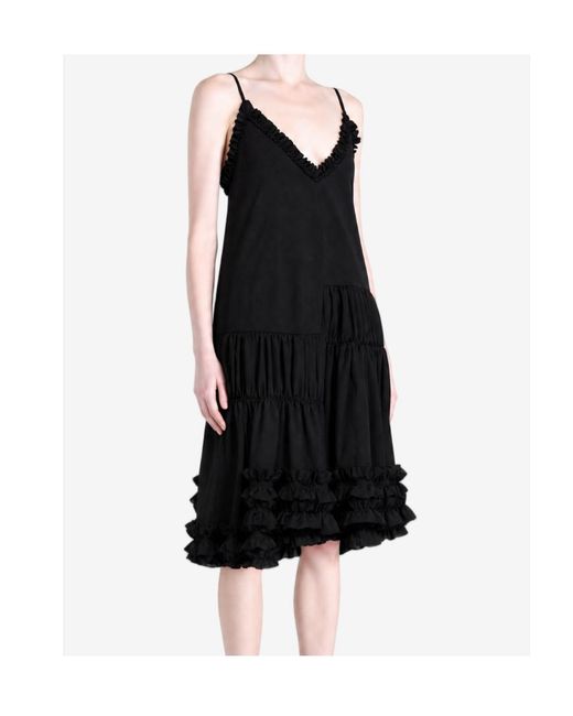 Dries Van Noten Black Lightweight Sleevelesss Stretch Dress