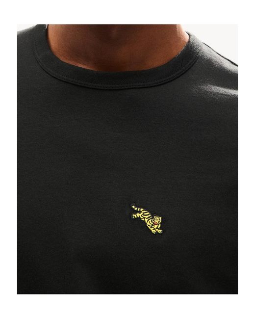 KENZO Black Jumping Tiger' Embroidered T-Shirt for men