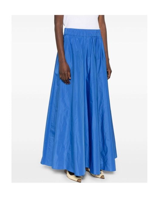 P.A.R.O.S.H. Blue Elasticated Waist Skirt