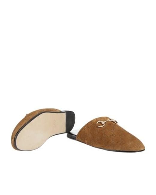 Gucci Brown Horsebit Mules for men