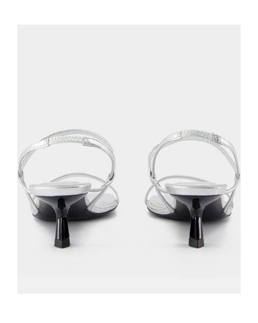 Anine Bing White Hilda Slingback Sandals