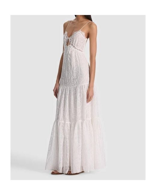 Alice + Olivia White Alice Olivia Nicky Long Dress