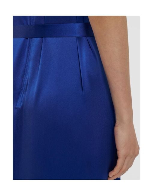 Joseph Blue Split-Sleeve Silk Maxi Dress