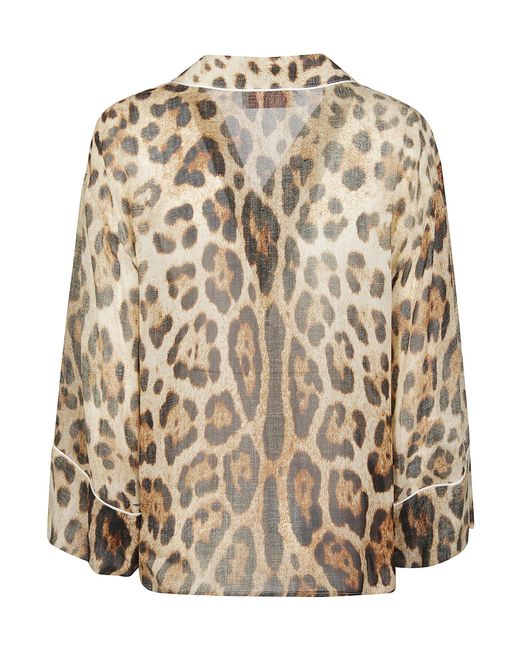 ERMANNO FIRENZE Natural Printed Long Sleeve Pyjama Shirt