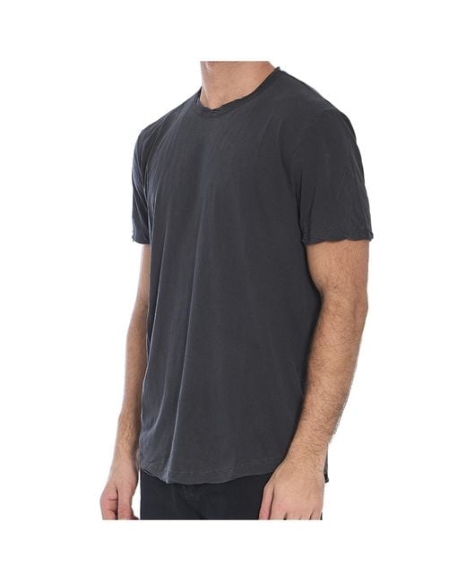 James Perse Black Classic Crew T-Shirt for men
