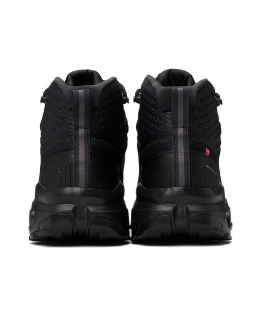 On Shoes Black Cloudrock Mid Wp Sneakers for men