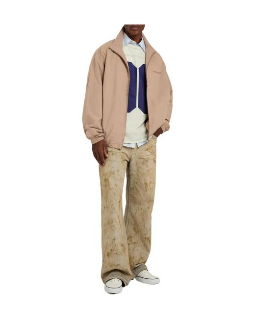Acne Natural Cotton Zip-Up Jacket for men