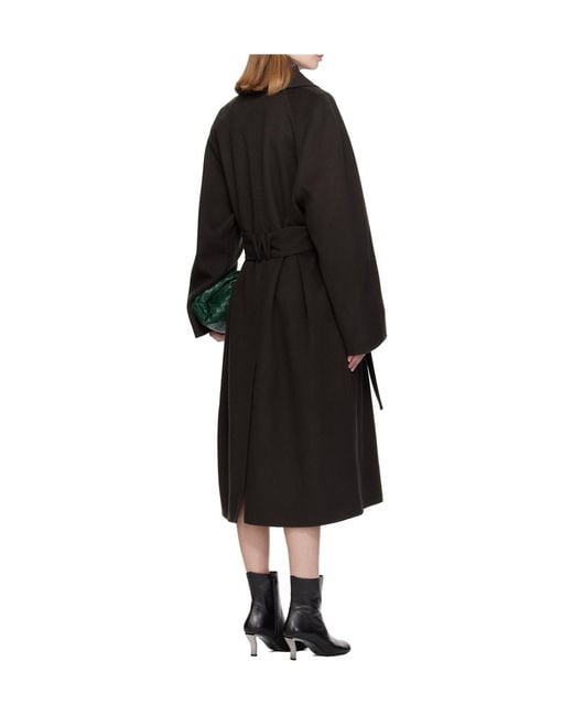 Willy Chavarria Black Smoker's Oversized Double-Sided Wool And Cashmere Blend Long-Sleeved Coat