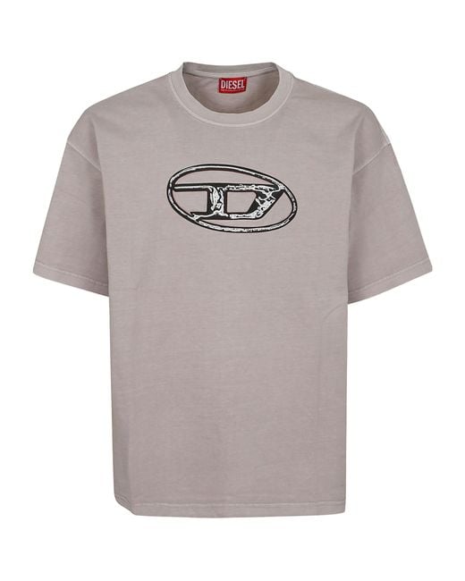 DIESEL Gray T-Boxt-Q22 Faded T-Shirt for men