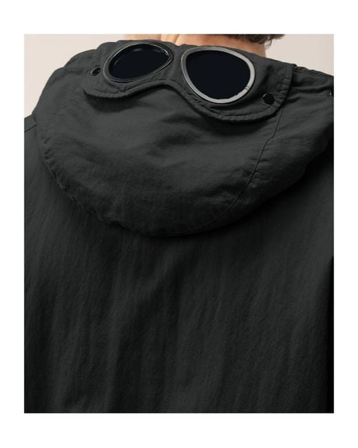 C P Company Black Goggles Multi-Pocket Jacket for men