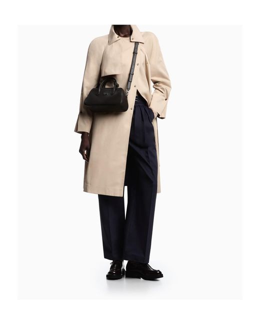 Emporio Armani Natural Button-Up Belted Coat