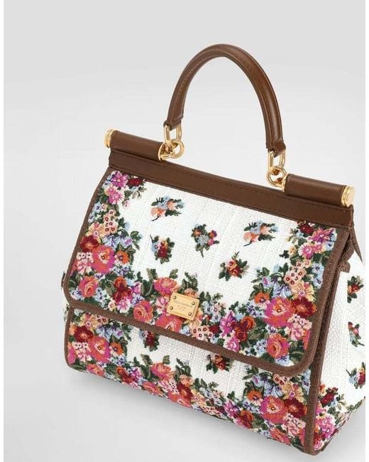 Dolce & Gabbana Sicily Medium Embroidered Shoulder Bag