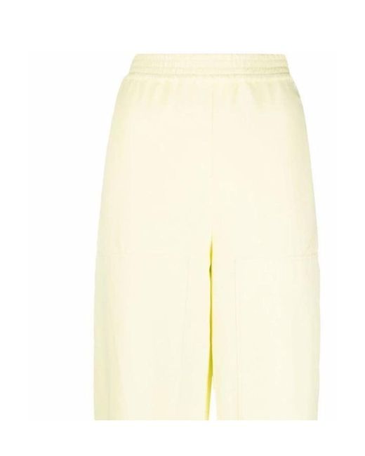 Stella McCartney White Straight Leg Drawstring Cuff Joggers