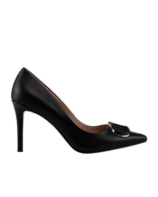 Twinset Black 90Mm Leather Pumps