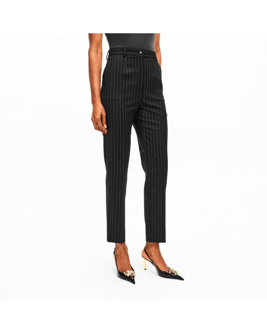 Dolce & Gabbana Black Stripe Tailored Trouser