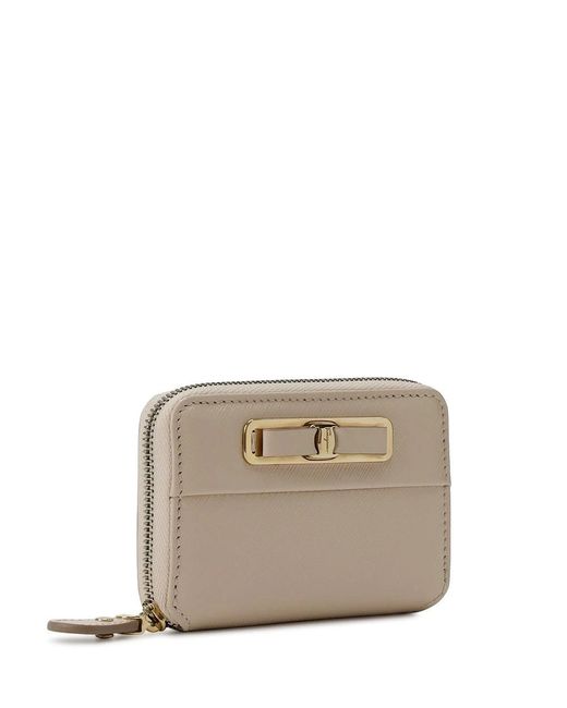 Ferragamo Natural Zipper Wallet