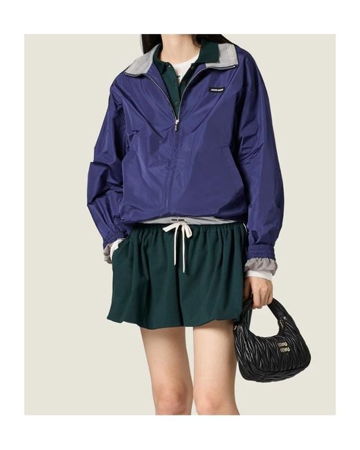 Miu Miu Blue Technical Jacket