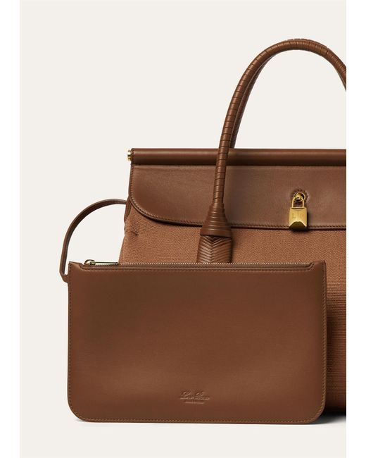 Loro Piana Brown Loom Bag L32 Handbag