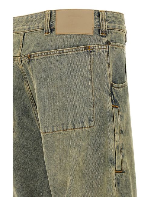 Entire studios Green 'Gem Surface Wave' Jeans for men