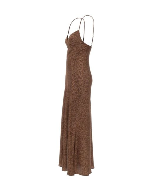Mc2 Saint Barth Brown Ravel Printed Slim Dress