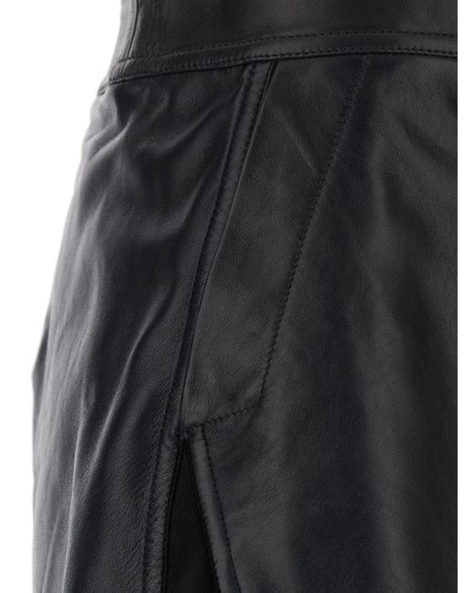 Rick Owens Black Zipped Mini Skirt