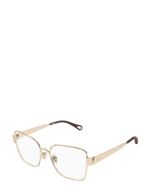 Chloé White Chloé Eyewear Butterfly Frame Glasses for men