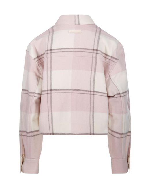 Canada Goose Multicolor Almandine Cropped Plaid Shirt Jacket