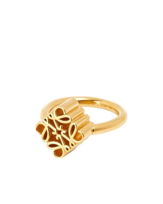 Loewe Metallic Single Anagram Ring